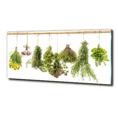 Tableau sur verre Herbes sur une ficelle