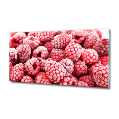 Tableau sur verre Framboises gelées