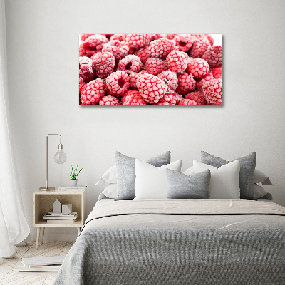 Tableau sur verre Framboises gelées