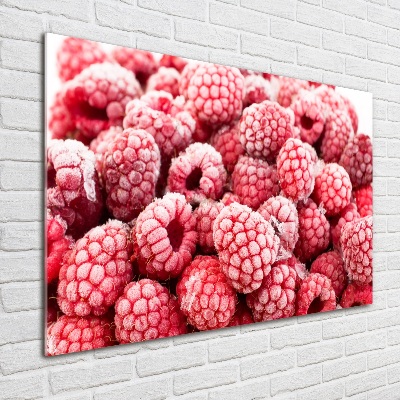 Tableau sur verre Framboises gelées