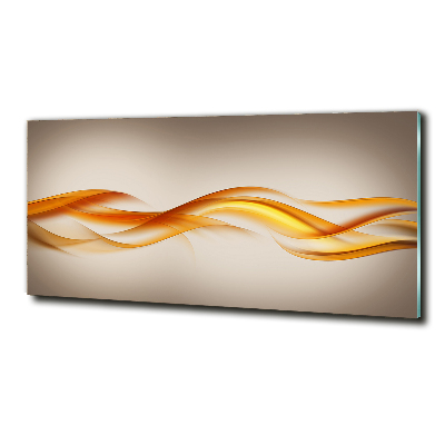 Tableau sur verre Vague d'or