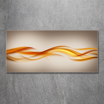 Tableau sur verre Vague d'or