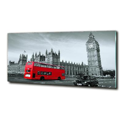 Tableau verre imprimé Londres en bus