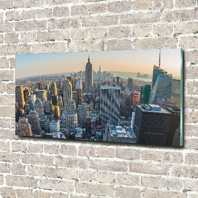 Tableau imprimé sur verre Manhattan NY