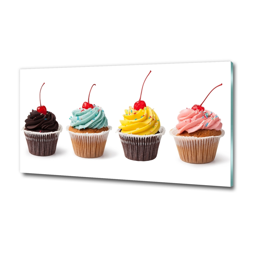 Tableau sur verre Cupcakes