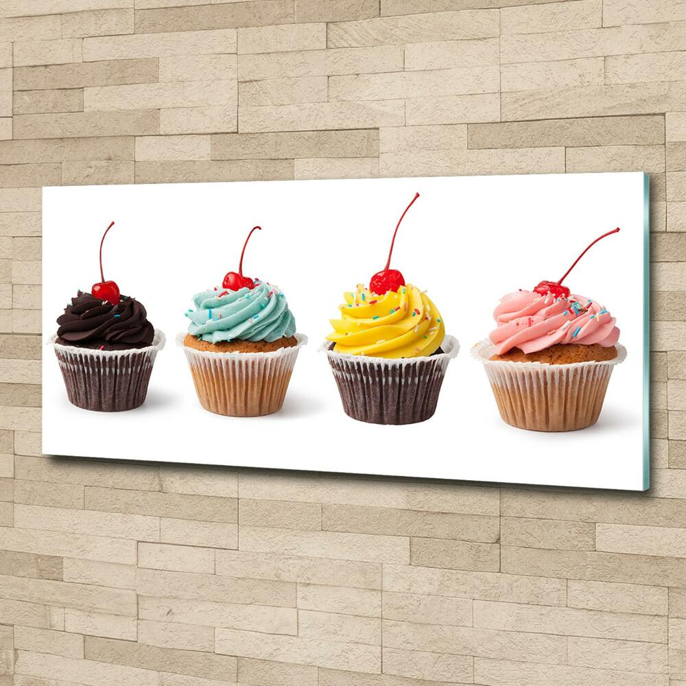 Tableau sur verre Cupcakes