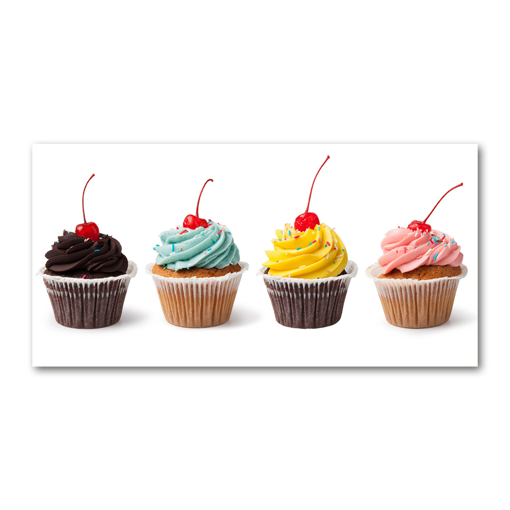 Tableau sur verre Cupcakes