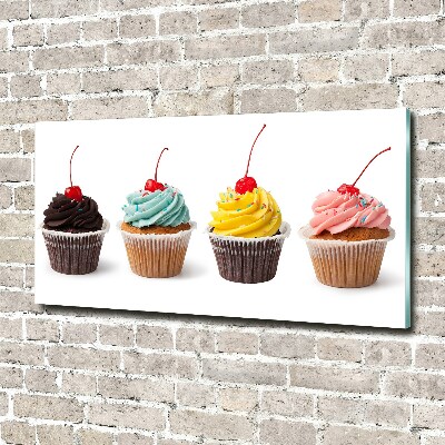 Tableau sur verre Cupcakes