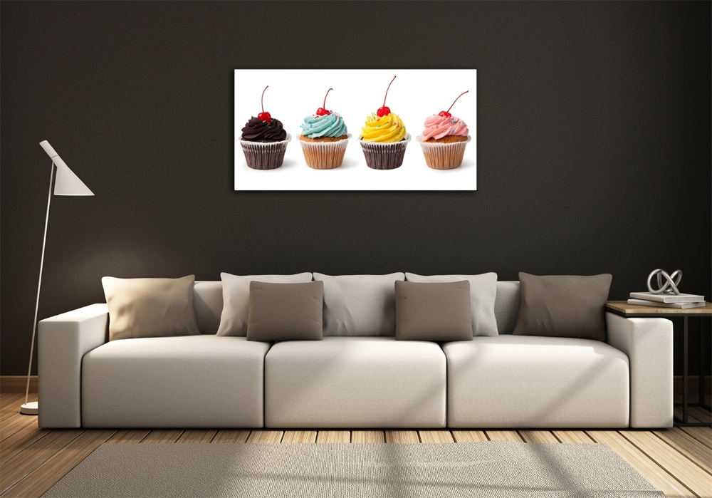 Tableau sur verre Cupcakes