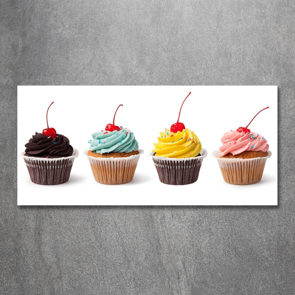 Tableau sur verre Cupcakes