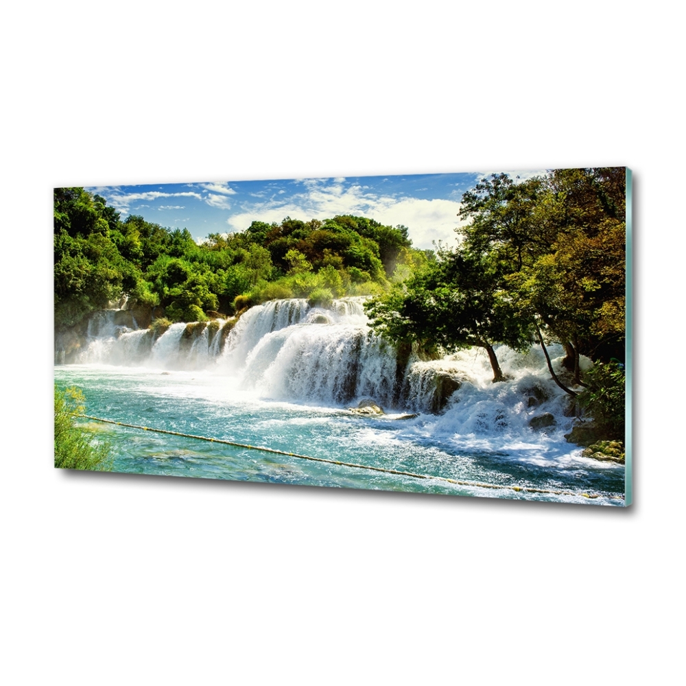 Tableau sur verre Chute d'eau de Krka