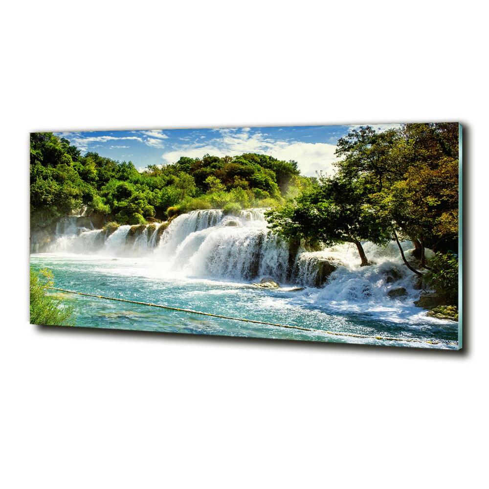 Tableau sur verre Chute d'eau de Krka