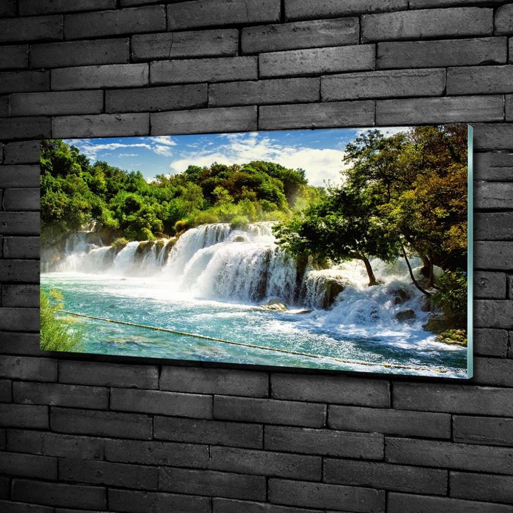 Tableau sur verre Chute d'eau de Krka