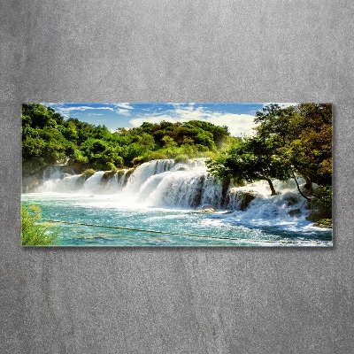 Tableau sur verre Chute d'eau de Krka