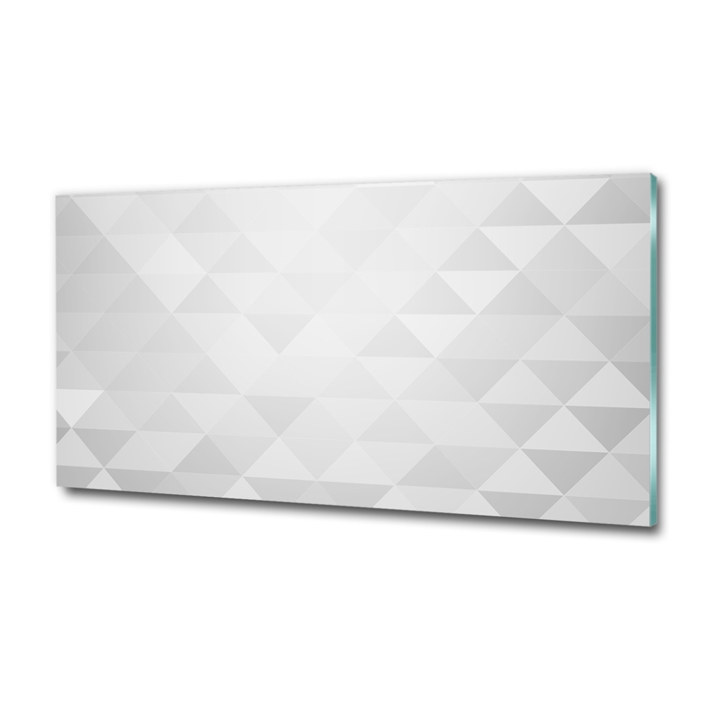 Tableau photo sur verre Triangles blancs