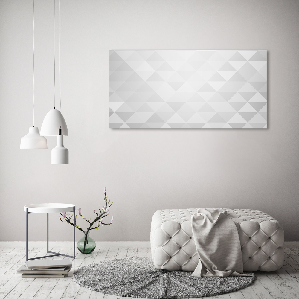 Tableau photo sur verre Triangles blancs