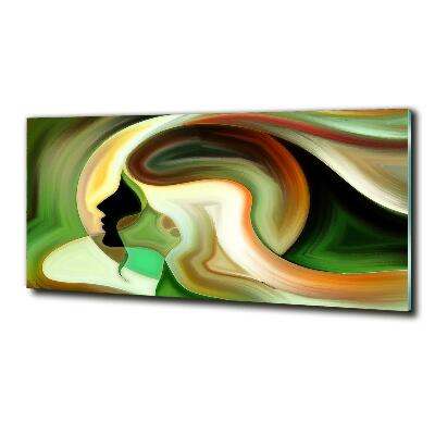 Tableau verre imprimé Profil abstrait d'une femme