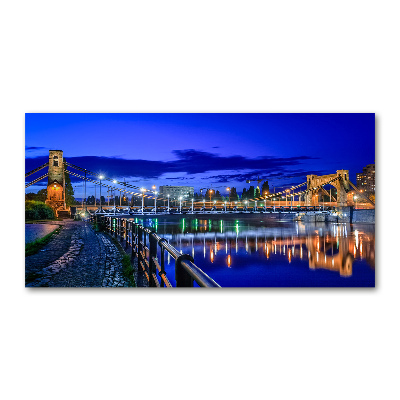 Tableau en verre Wrocław la nuit