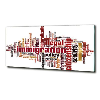 Tableau photo sur verre Immigration