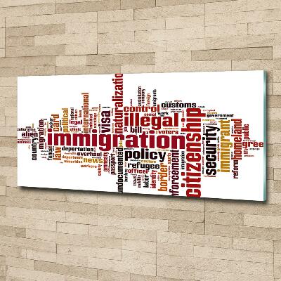 Tableau photo sur verre Immigration