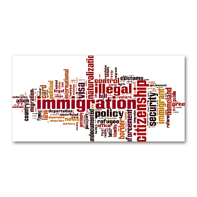 Tableau photo sur verre Immigration