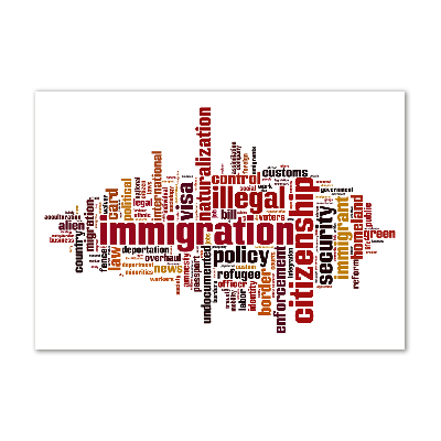 Tableau photo sur verre Immigration