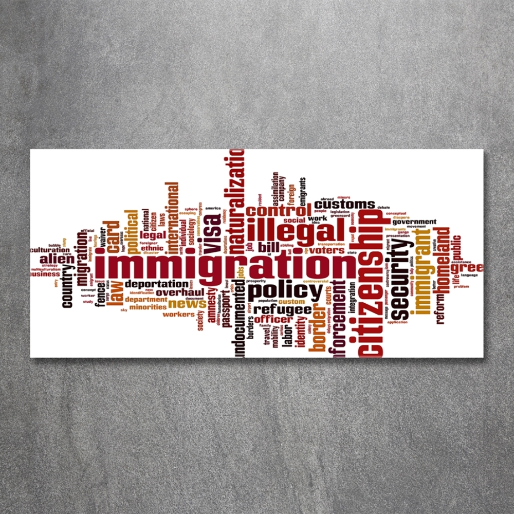 Tableau photo sur verre Immigration