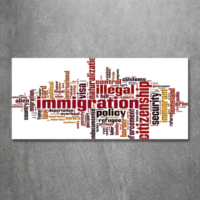 Tableau photo sur verre Immigration