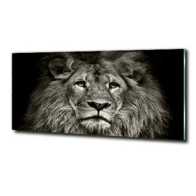 Tableau photo sur verre Lion