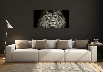 Tableau photo sur verre Lion