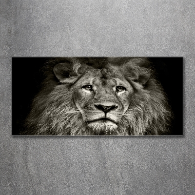 Tableau photo sur verre Lion