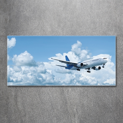 Tableau sur verre Avion dans le ciel