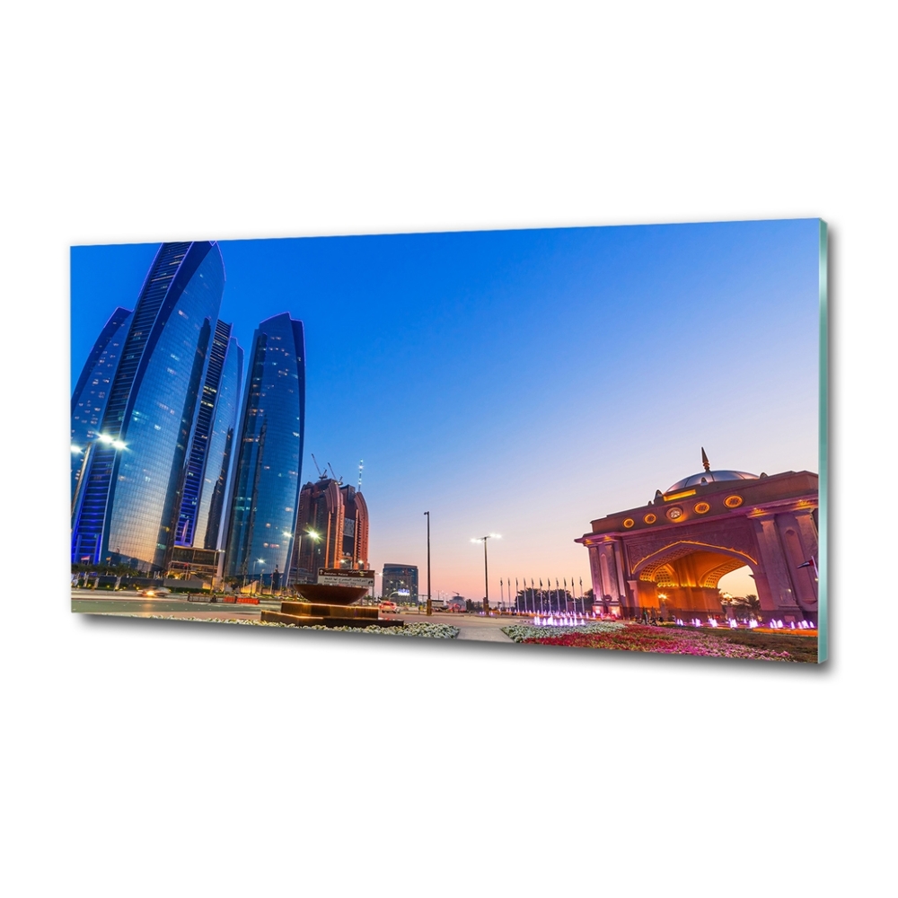 Tableau sur verre Les rues d'Abu Dhabi