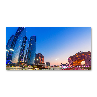 Tableau sur verre Les rues d'Abu Dhabi