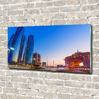 Tableau sur verre Les rues d'Abu Dhabi