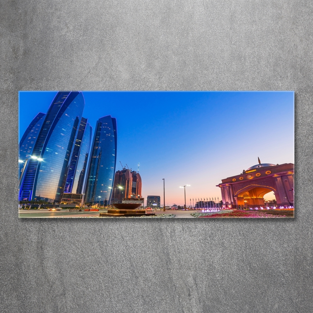 Tableau sur verre Les rues d'Abu Dhabi