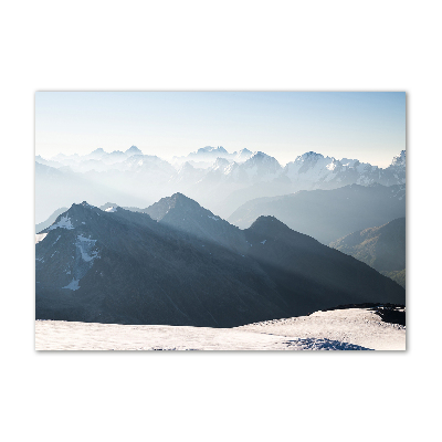 Tableau imprimé sur verre Pics de montagne