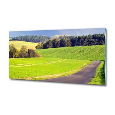 Tableau imprimé sur verre Route de campagne