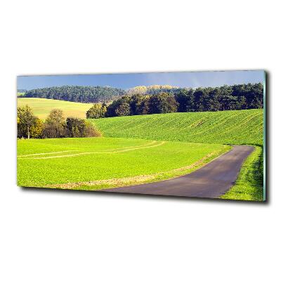 Tableau imprimé sur verre Route de campagne