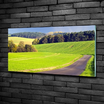 Tableau imprimé sur verre Route de campagne