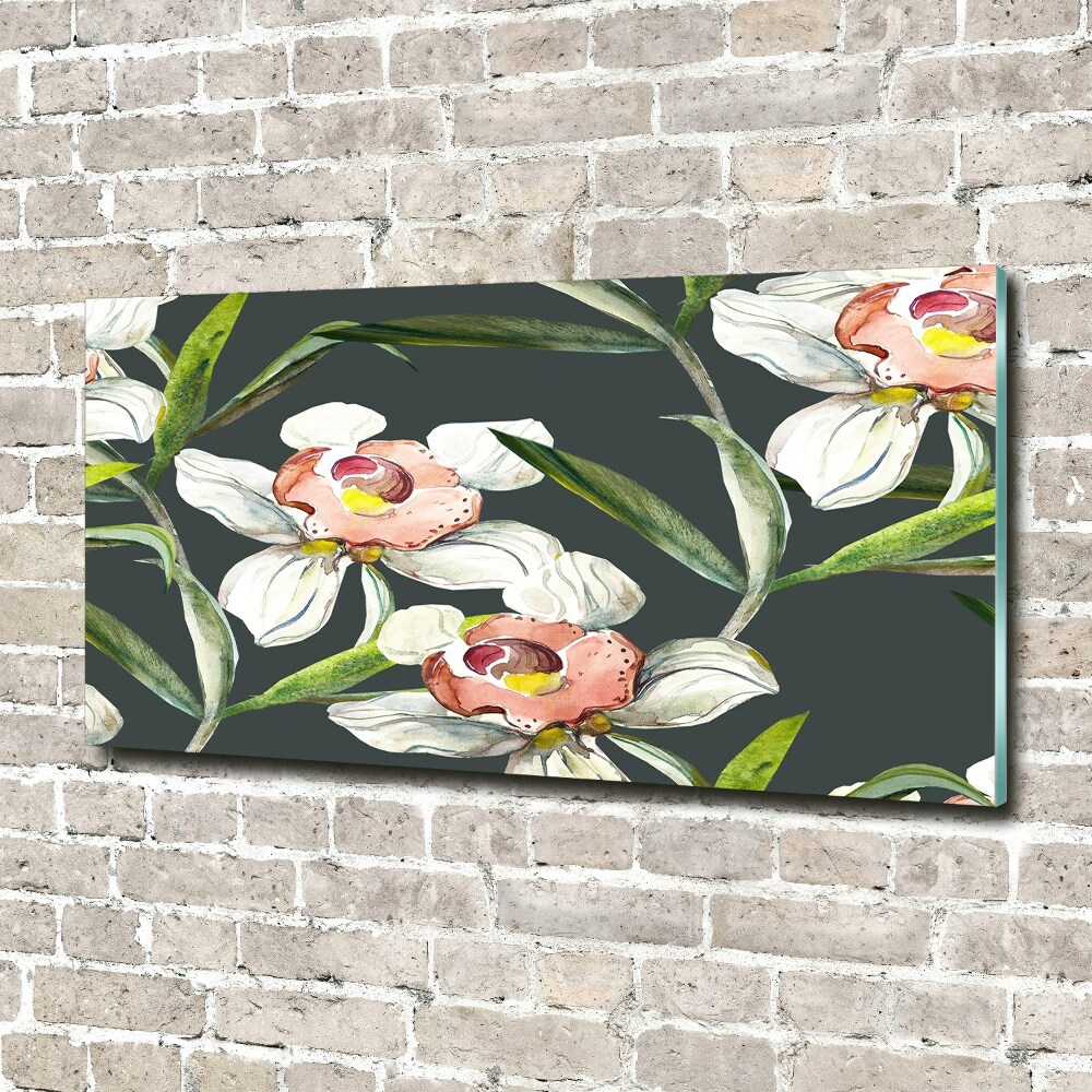 Tableau en verre Design floral