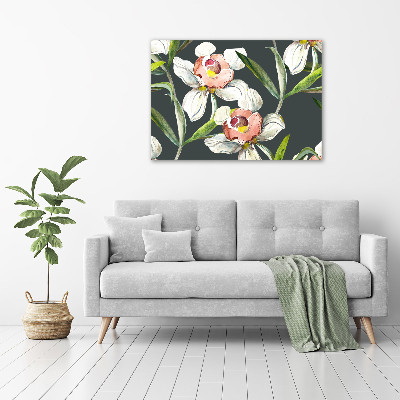 Tableau en verre Design floral