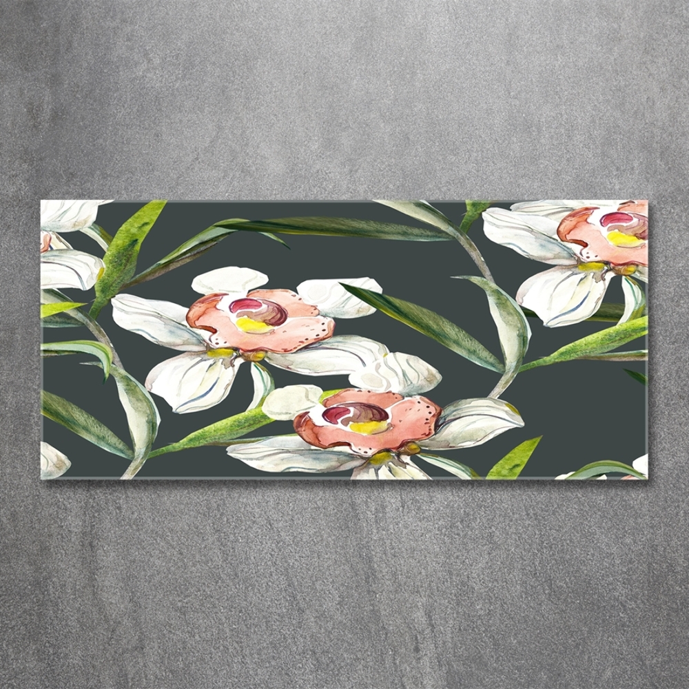 Tableau en verre Design floral