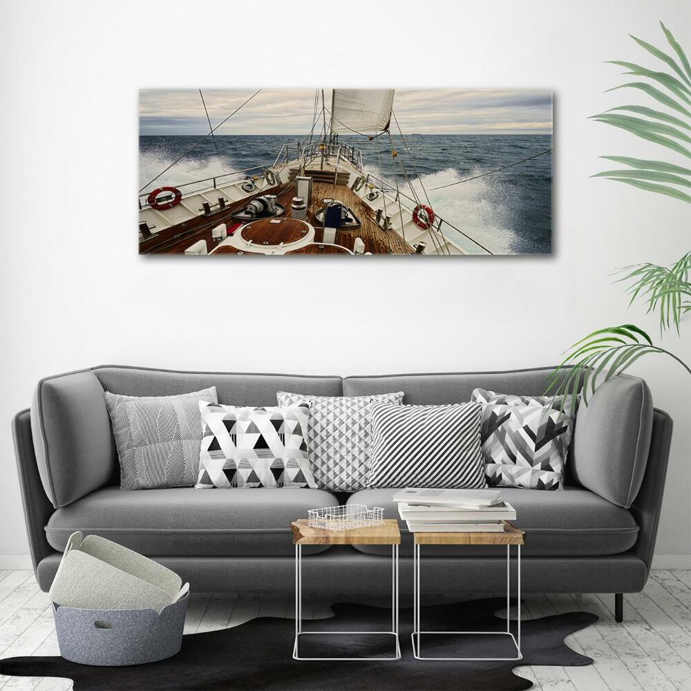 Tableau photo sur verre Voilier en mer