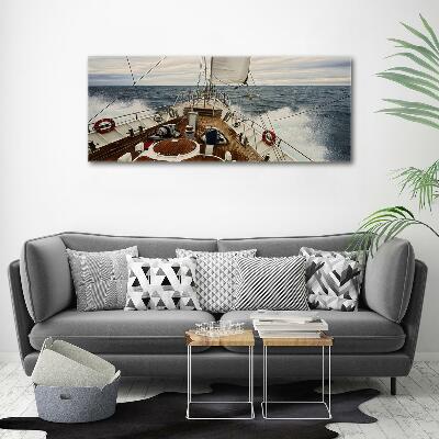 Tableau photo sur verre Voilier en mer