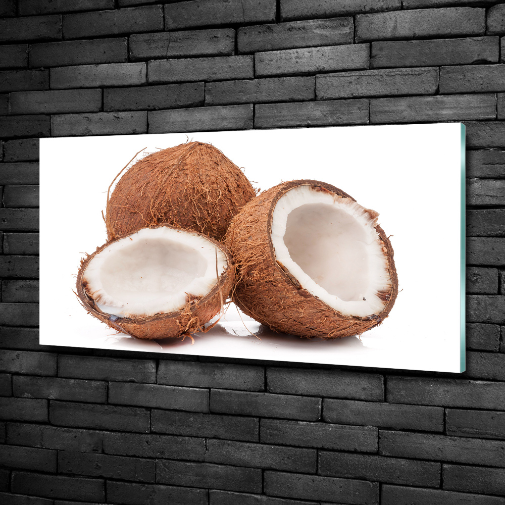 Tableau sur verre Noix de coco