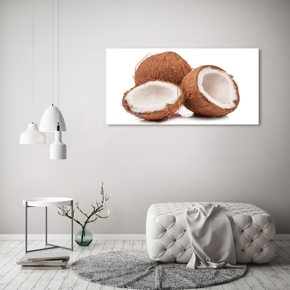 Tableau sur verre Noix de coco