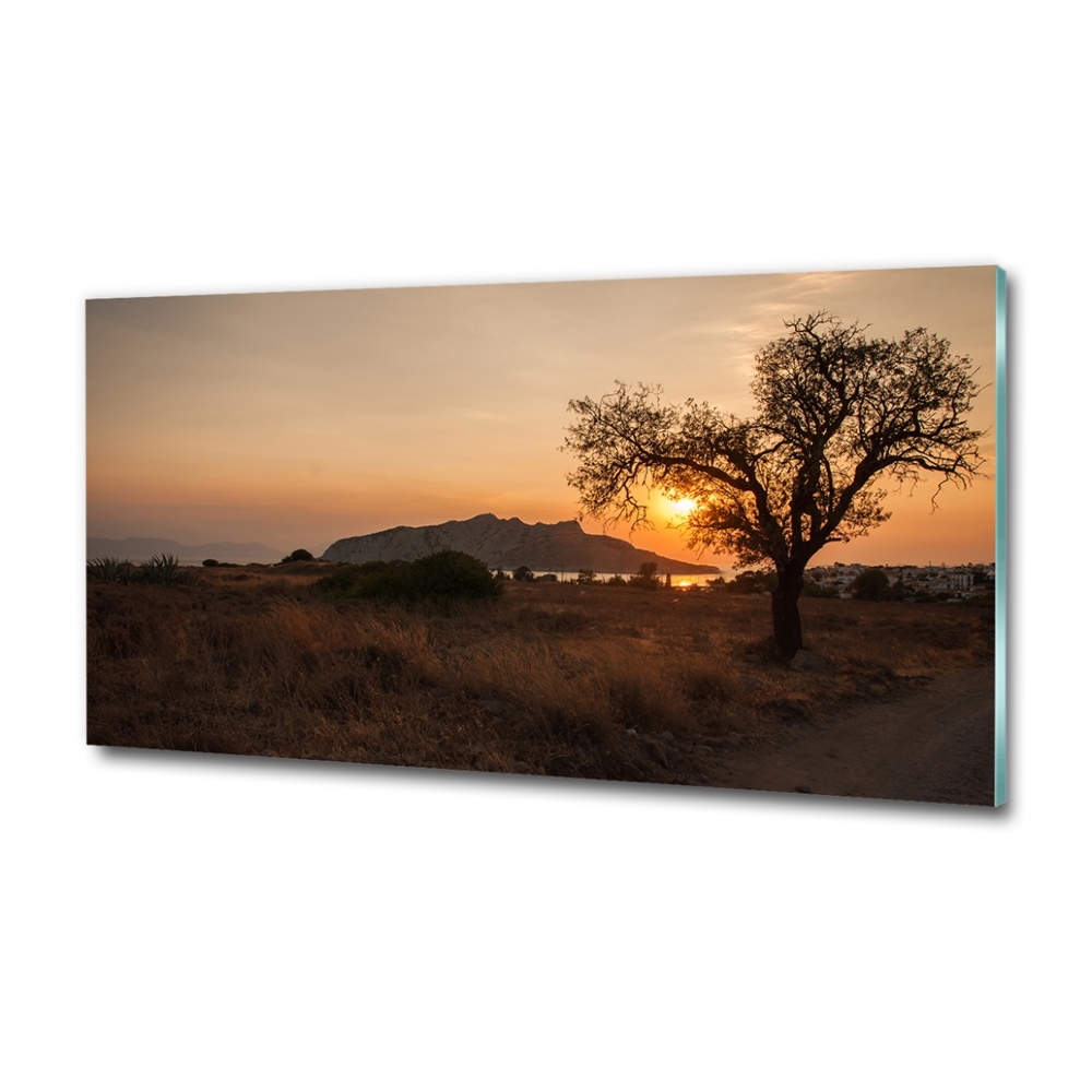 Tableau sur verre Coucher de soleil