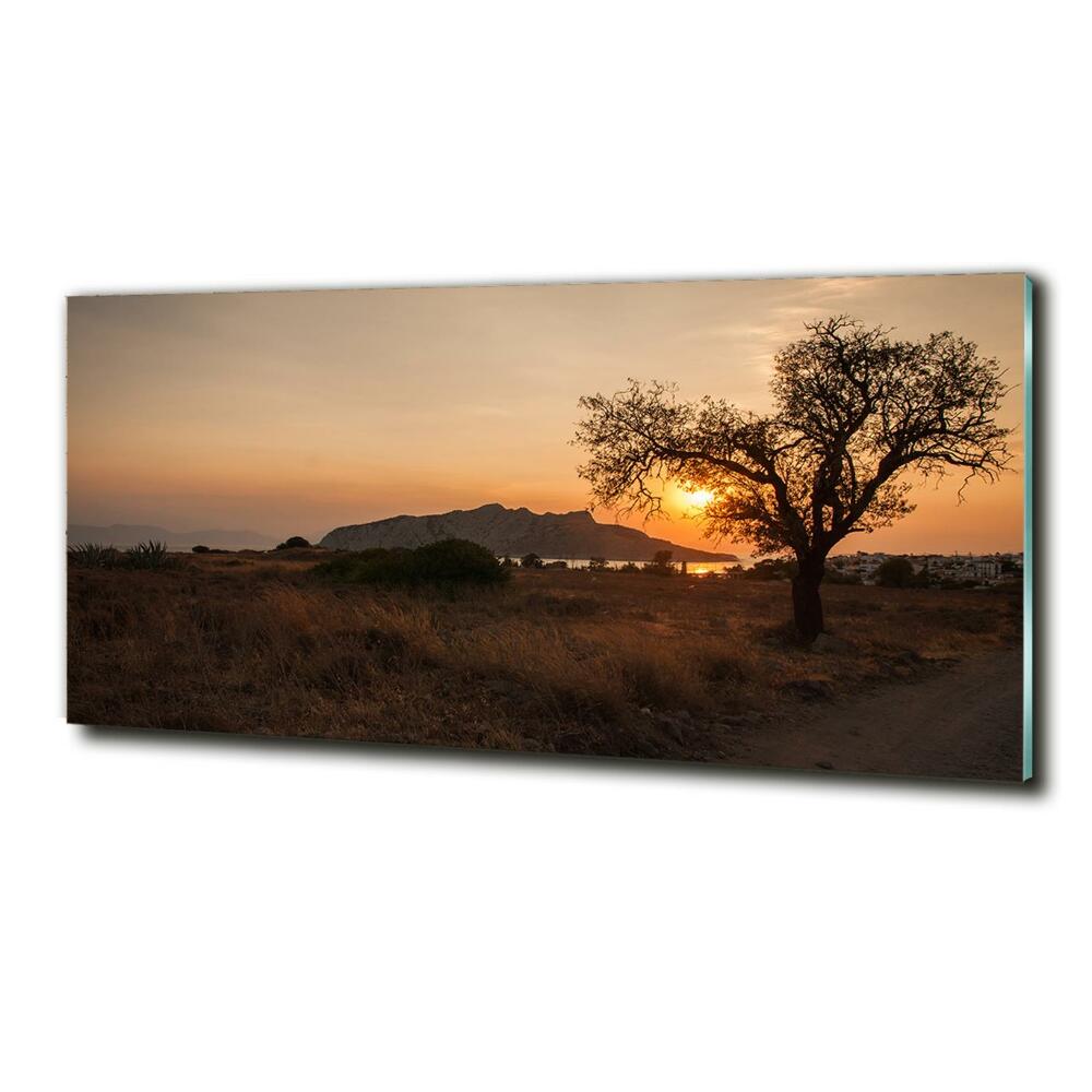 Tableau sur verre Coucher de soleil