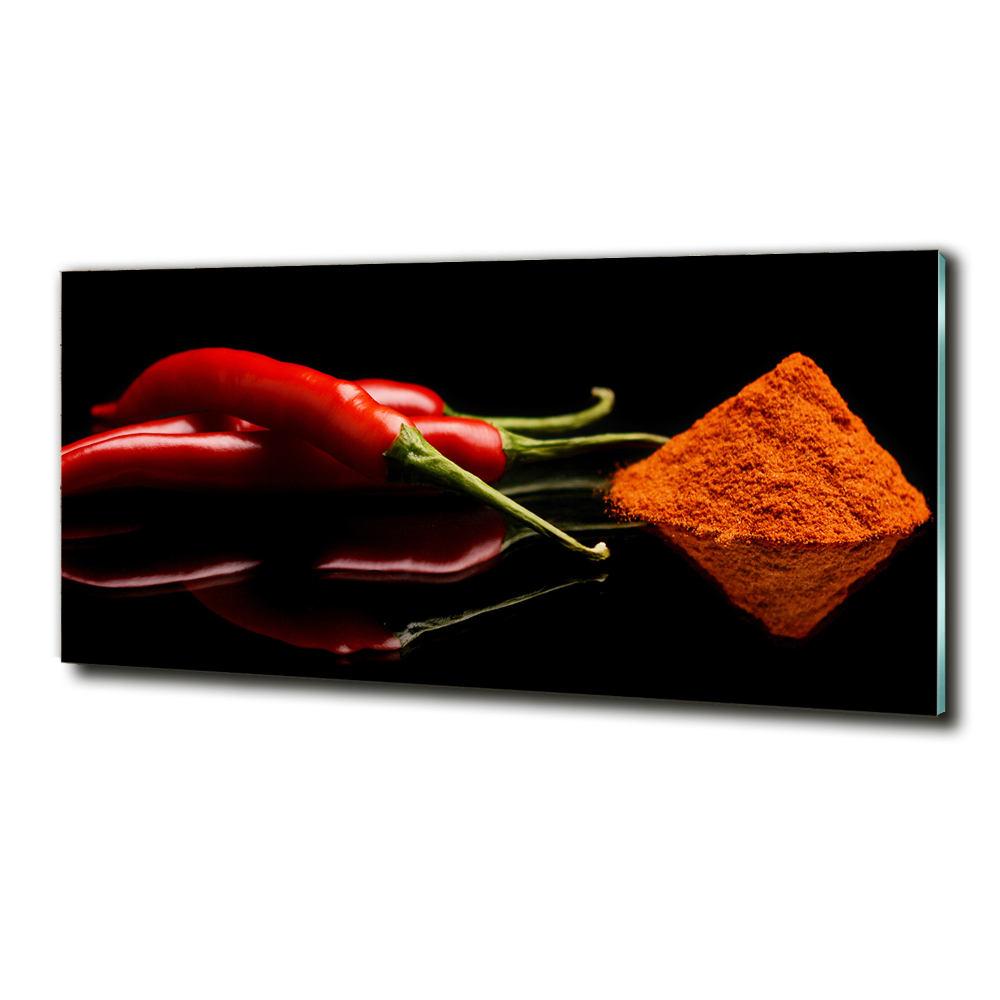 Tableau photo sur verre Piment et cayenne